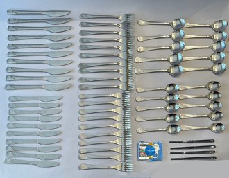 Vintage Pan American Airlines Stainless Flatware Service For 10, Circa 1980