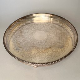 W & S Blackinton Fine Silver Plate Round Tray