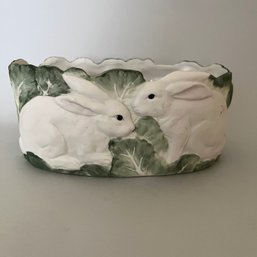 Ceramic Rabbit Themed Planter