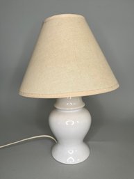 Small White Porcelain Table Lamp