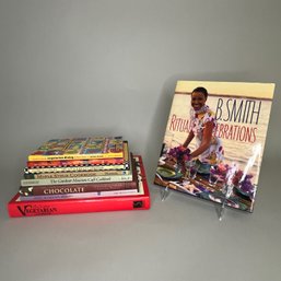 Signed B. Smith Rituals And Celebrations Cook Book Along With Collection Of Cookbooks