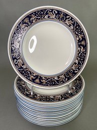Set Of 14 Wedgwood Florentine Dinner Plates
