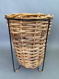Storage Basket In Metal Frame