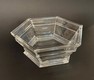 Tiffany & Co. Windham Six Sided Audrey Ross Crystal Bowl