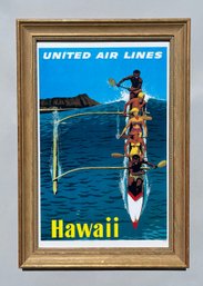 Stan Galli United Air Lines Hawaii Framed Poster