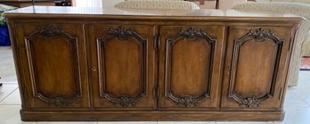 Baker French Provincial Four Door Sideboard With Silver Drawer