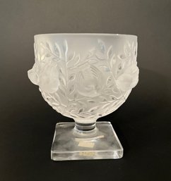 Lalique Elisabeth Frosted Crystal Vase