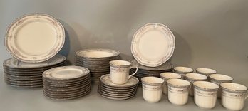 Noritake Rothschild 60 Piece Partial Dinner Service, Japan, Circa 1986 (Discontinued)