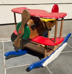 Child's Airplane Toy Rocker From Barrel Of Fun Mariposa California