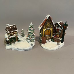 Two Gobel Christmas Houses 'Tidings Of Joy' And 'Bavarian Christmas Market'