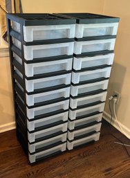 Two Plastic Storage Drawers