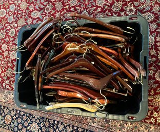 Container Of Wood Hangers