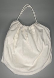ECHO White Terrycloth Oversized Hobo Bag