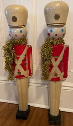 Pair Of Vintage Plastic Toy Soldiers