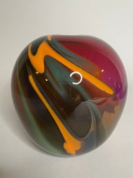 Jerry Hovanec (American) Vintage Studio Art Glass Vase, 1982
