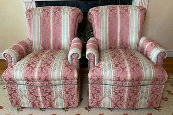 Pair Of Upholstered Arm Chairs