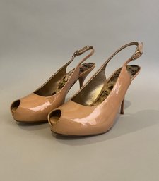 Sam Edelman Size 8 1/2 Peep Toe Leather Heels