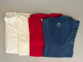 Four Lacoste Women's T Shirts Sizes 34 And 38