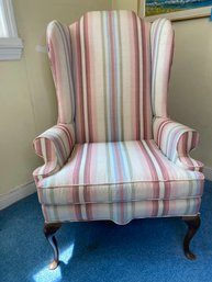 Queen Anne Style Wing Back Arm Chair