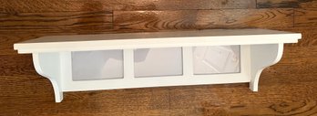 White Painted Shelf And Triple Picture Frame