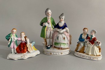 Three Staffordshire Style Figurines Made In Japan, C 1945-1952