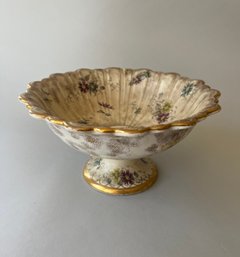 Vintage Footed Ceramic Bowl