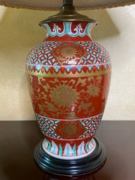 Japanese Art Pottery Vase Now As A Table Lamp, Possibly By Craftsman Shuho