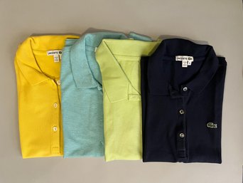 Group Of Four Size 34 Lacoste Collared Tank Tops