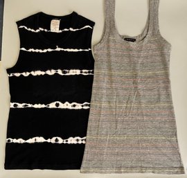 Two Theory Size Small Striped Cotton Tank Tops