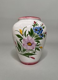 Hand Painted Ceramic Vase Made In Portugal