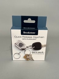 Brookstone Quick Release Keychain With Flashlight
