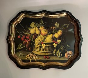 Keller Charles Tole Tray With Decoration After Amelie Kleise Still Life Painting