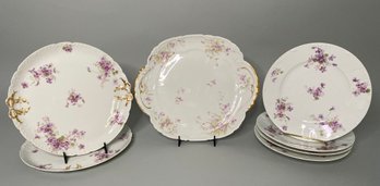 Charles Field Haviland Purple And Pink Floral Partial Service