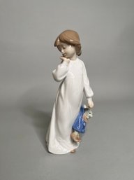 NAO By Lladro 'Girl With Doll'