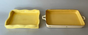 Two Yellow Baking Dishes By Camark, Vietri