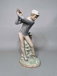 Lladro Golfer Man Figurine