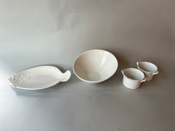 4 White Dishes