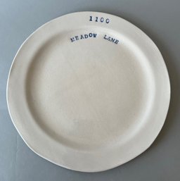 Commemorative Plate From An Exclusive Southhampton, NY Address: 1100 Meadow Lane