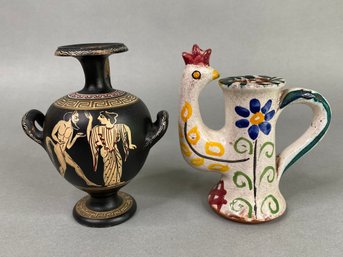 Miniature Greek Folk Art Vases