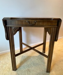 Vintage Chinese Chippendale Drop Leaf Pembroke Table By Lane Furniture Model #98851