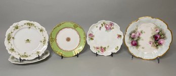 Collection Of German And French Floral Decorated Plates