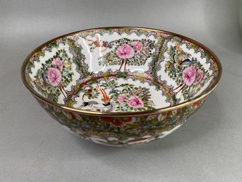 Chinese Style Japan WareHand Painted Rose Canton Bowl