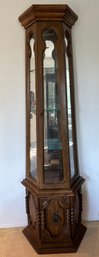 Gothic Revival Style Tapered Vitrine Display Cabinet