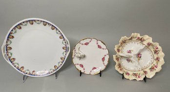 Collection Of Blue And Red Floral Decorated Serving Pieces By Wittelsbach And Goldcastle
