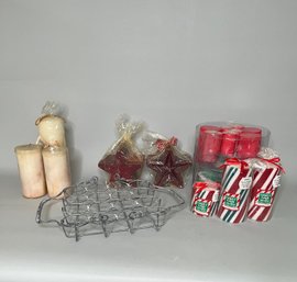 Group Of Scented Holiday Candles New In Original Wrappings