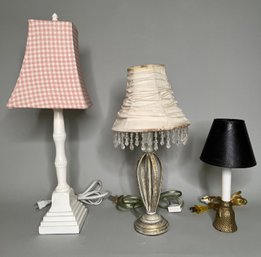 Group Of Three Candlestick Style Table Lamps