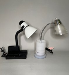Two Polymer Desk Lamps