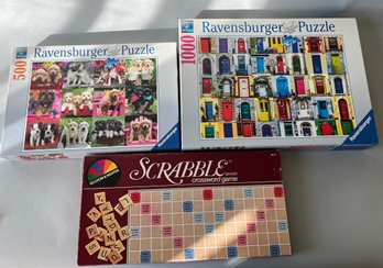 Two Puzzles With One Scrabble Game