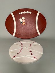 Football Form Magnetic Board With Baseball Fabric Board