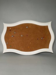 Enchante Accessories Decorative Ivory Wood Framed Cork Board